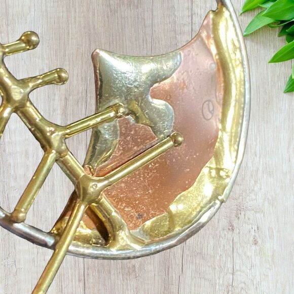 Handmade Copper Earrings Wilderness Trees Mountains - Picture 6 of 10